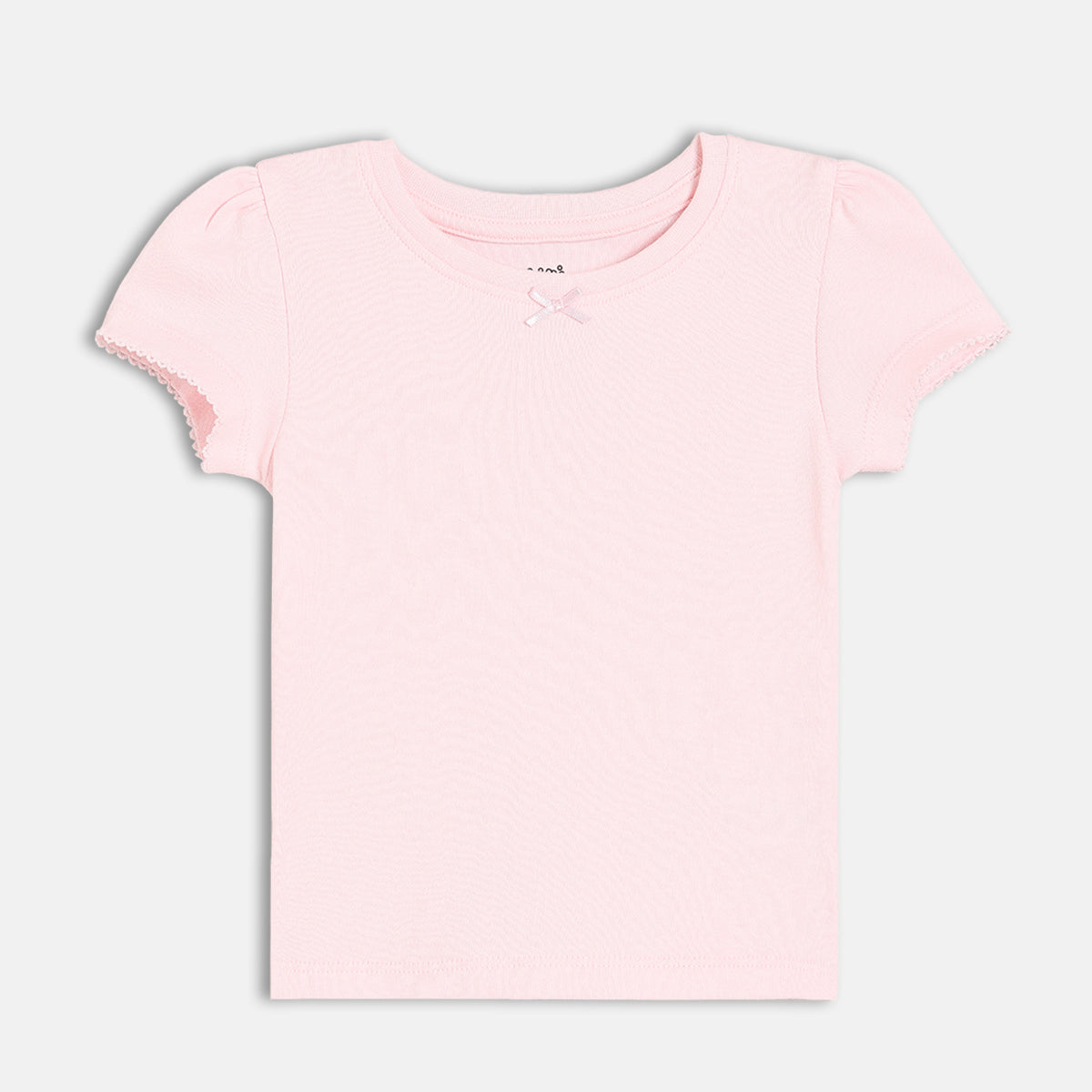 Girls Multi Round Neck Short Sleeve Knit Top