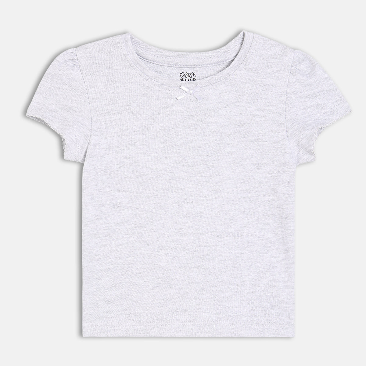 Girls Multi Round Neck Short Sleeve Knit Top