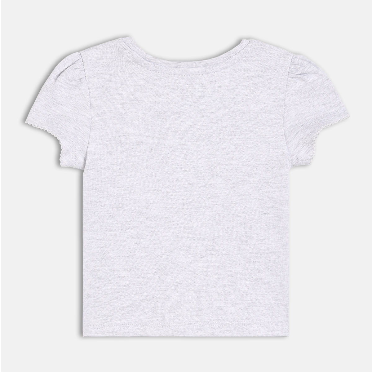 Girls Multi Round Neck Short Sleeve Knit Top