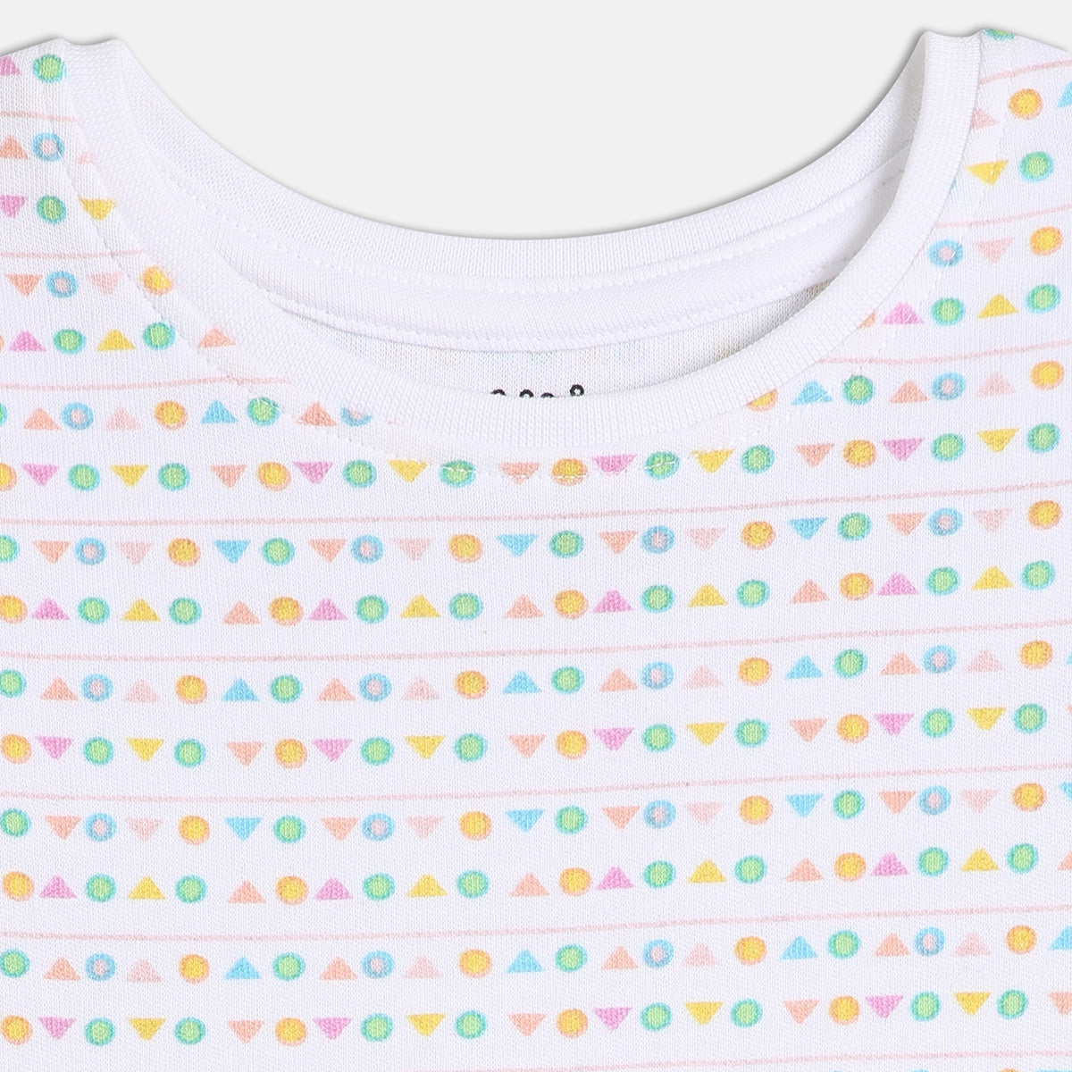 Girls Multi Crew Neck Short Sleeve Knit Top