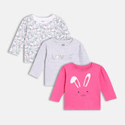 Girls Multi Front Open Long Sleeve Knit Top