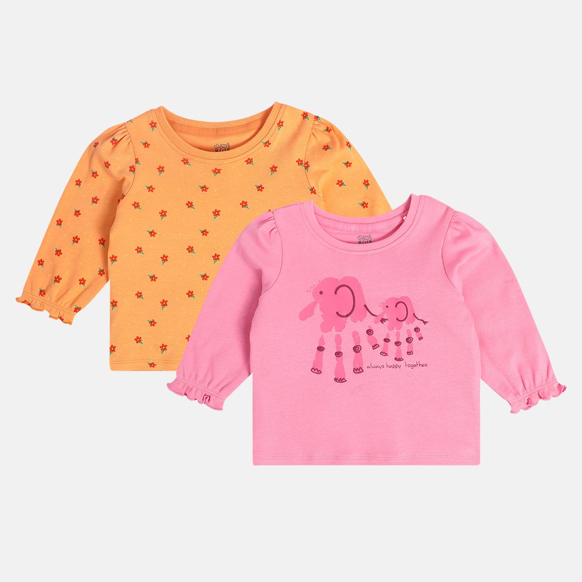 Girls Orange Knit Top