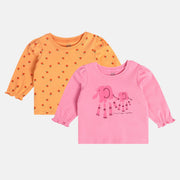 Girls Orange Knit Top