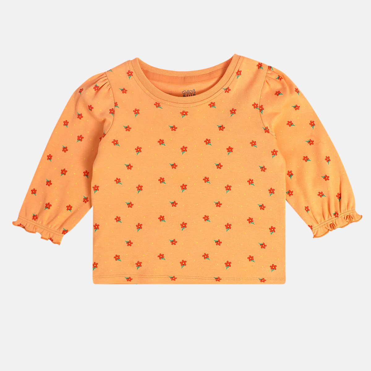 Girls Orange Knit Top