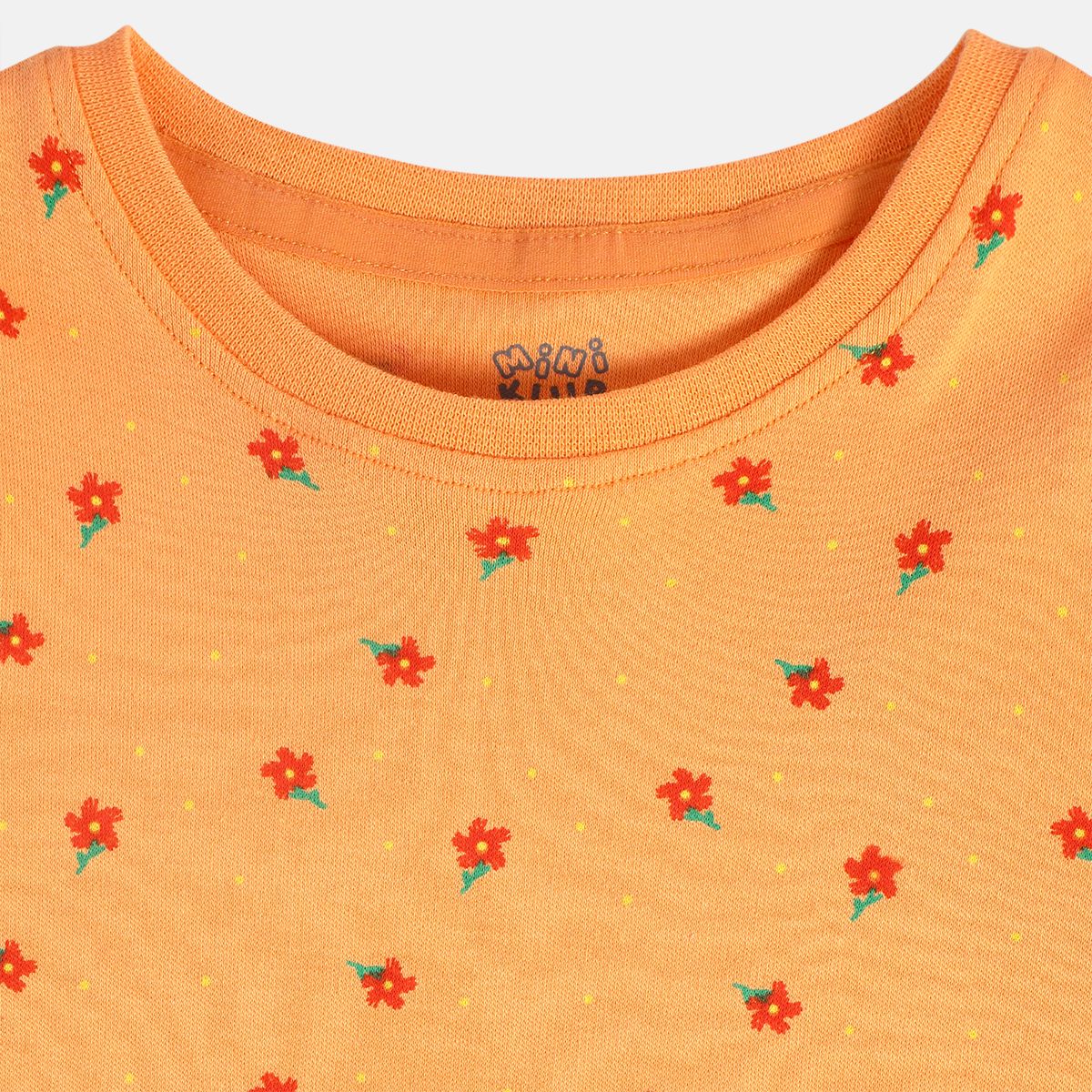 Girls Orange Knit Top