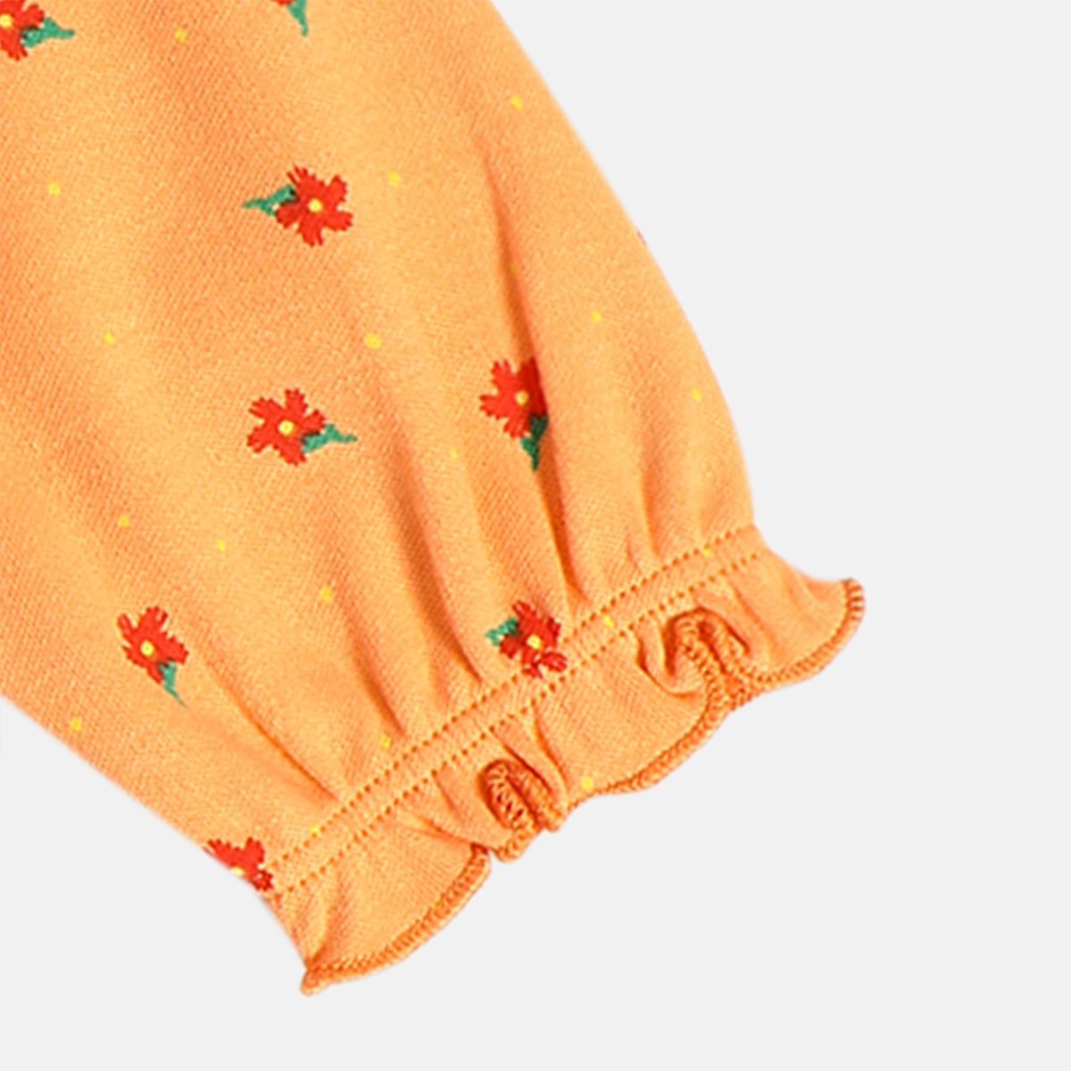 Girls Orange Knit Top