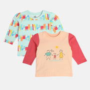 Girls Multicolor Pack Of 2 Knit Top