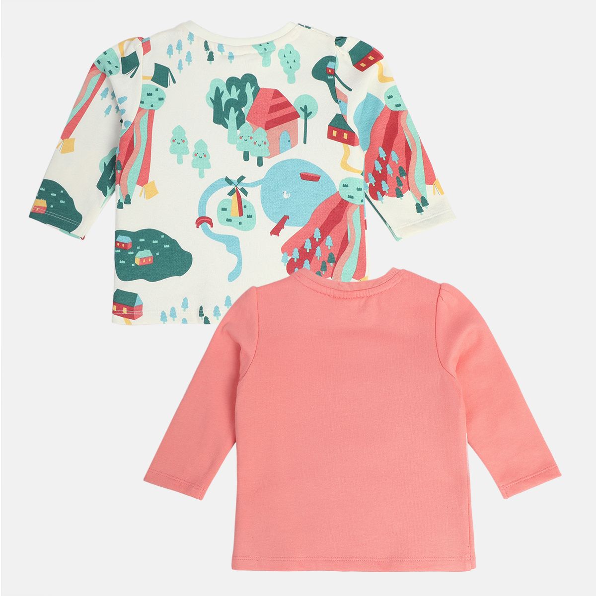 Girls Multicolor Pack Of 2 Knit Top