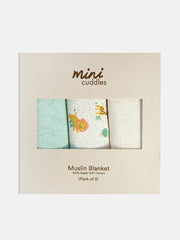 Minicuddles Unisex New Born Blanket - Multicoloured