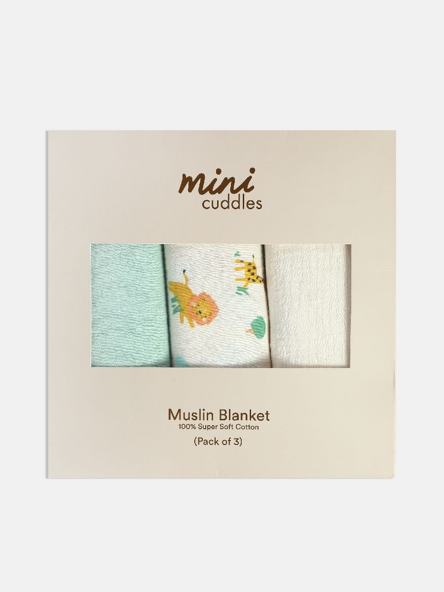 Minicuddles Unisex New Born Blanket - Multicoloured