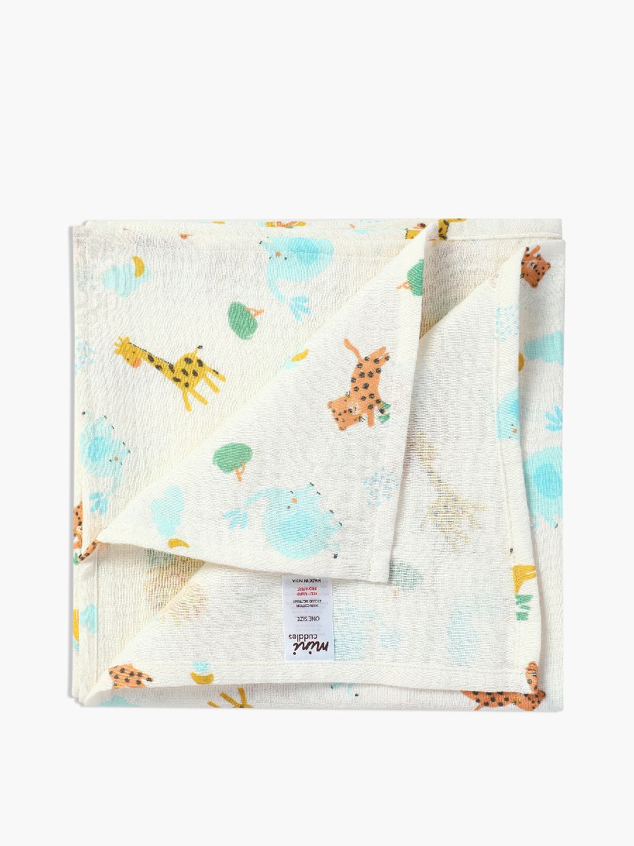 Minicuddles Unisex New Born Blanket - Multicoloured