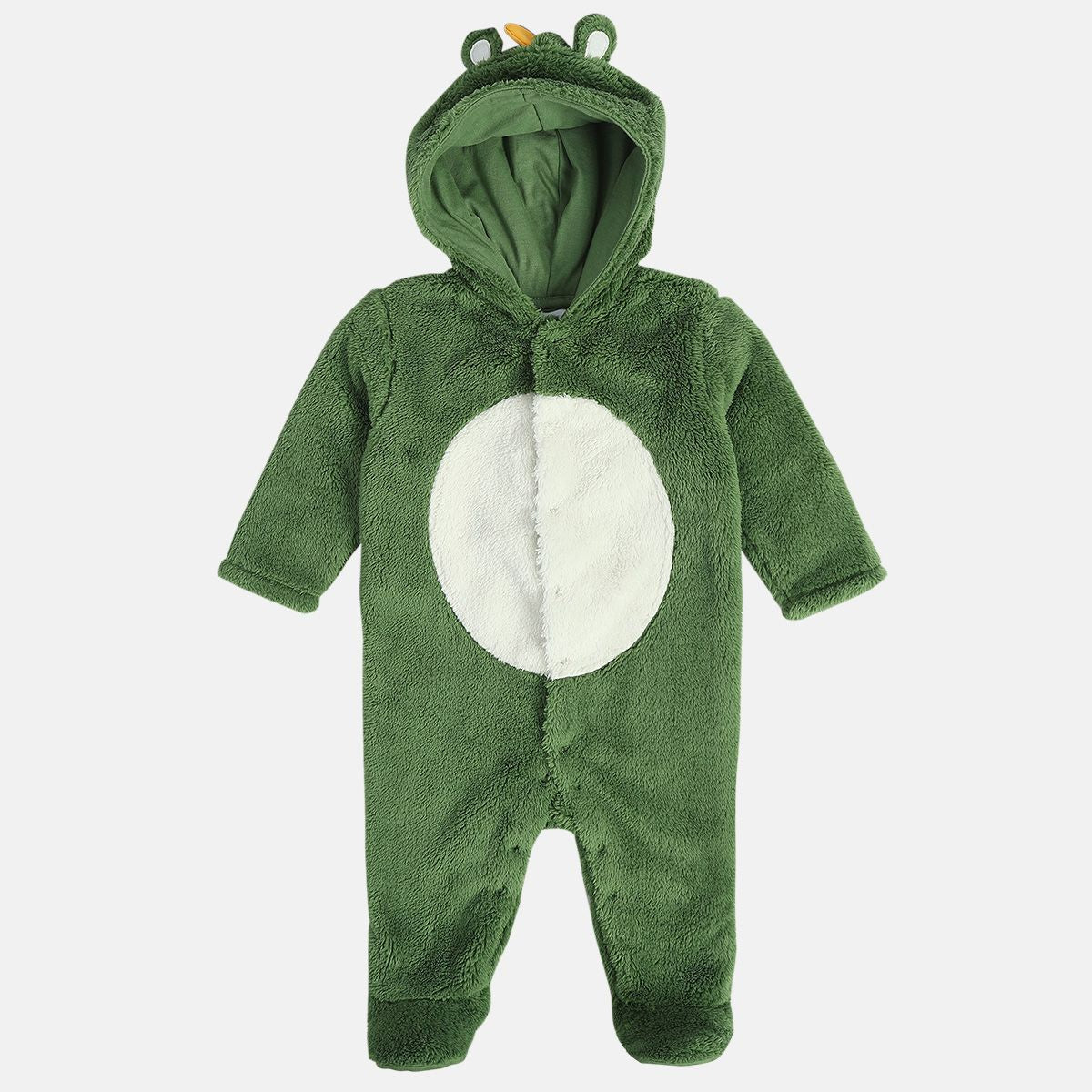 Unisex Green Front Open Sleep Suit