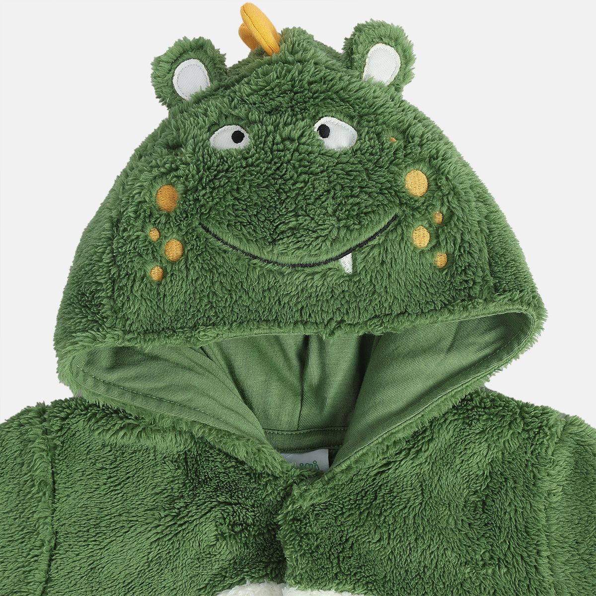 Unisex Green Front Open Sleep Suit
