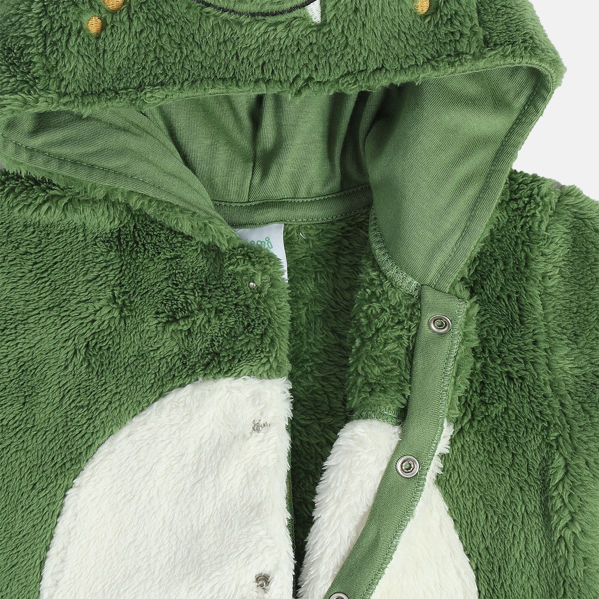 Unisex Green Front Open Sleep Suit