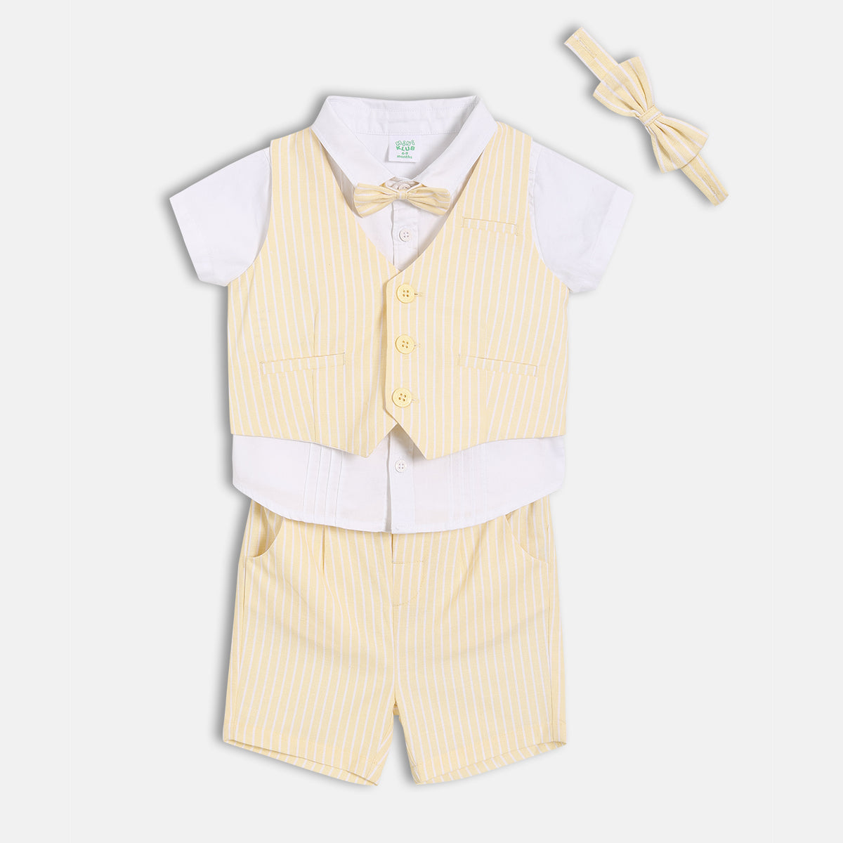 Boys White/Beige Coordinate Set