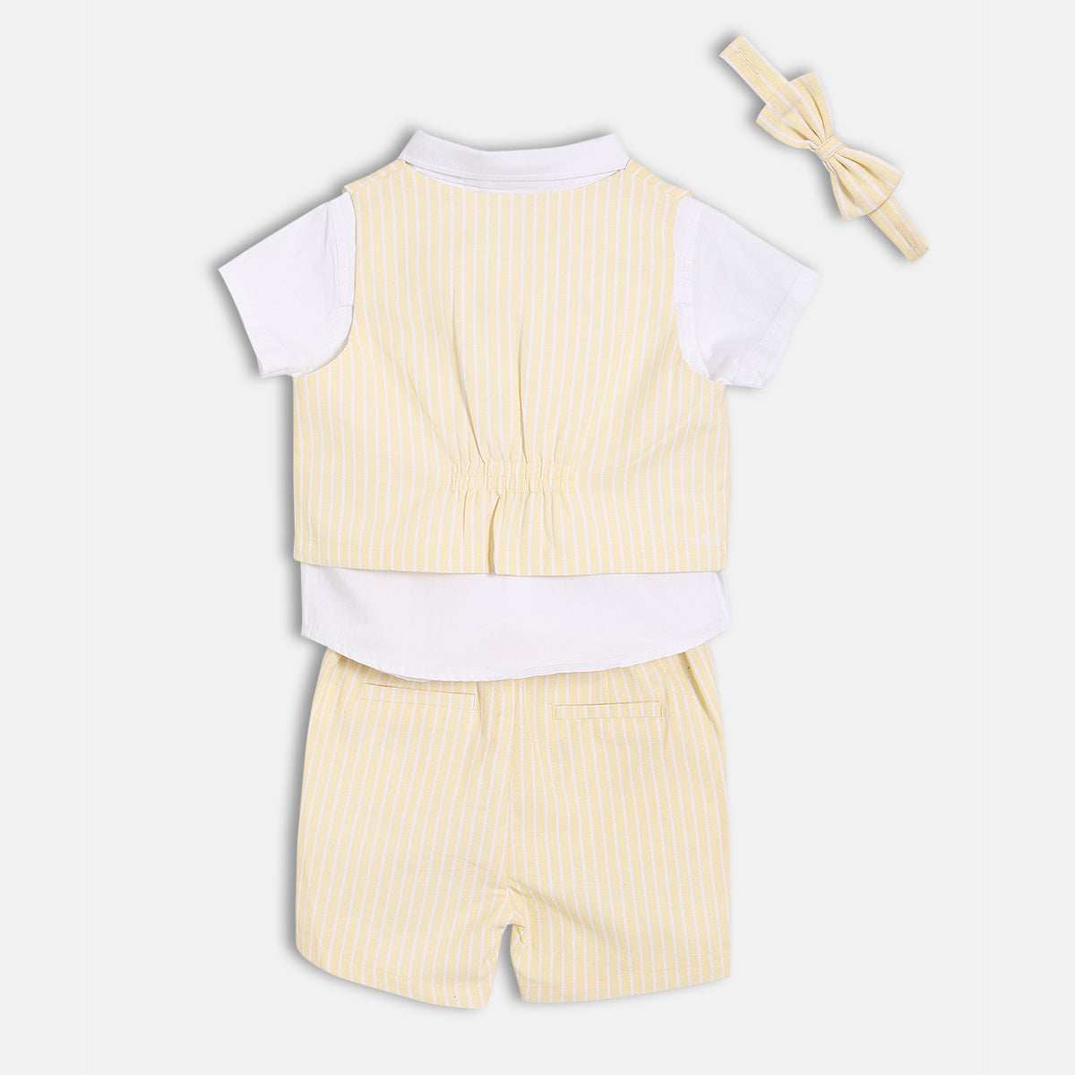 Boys White/Beige Coordinate Set