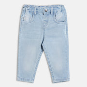 Solid Denim Pant - Blue