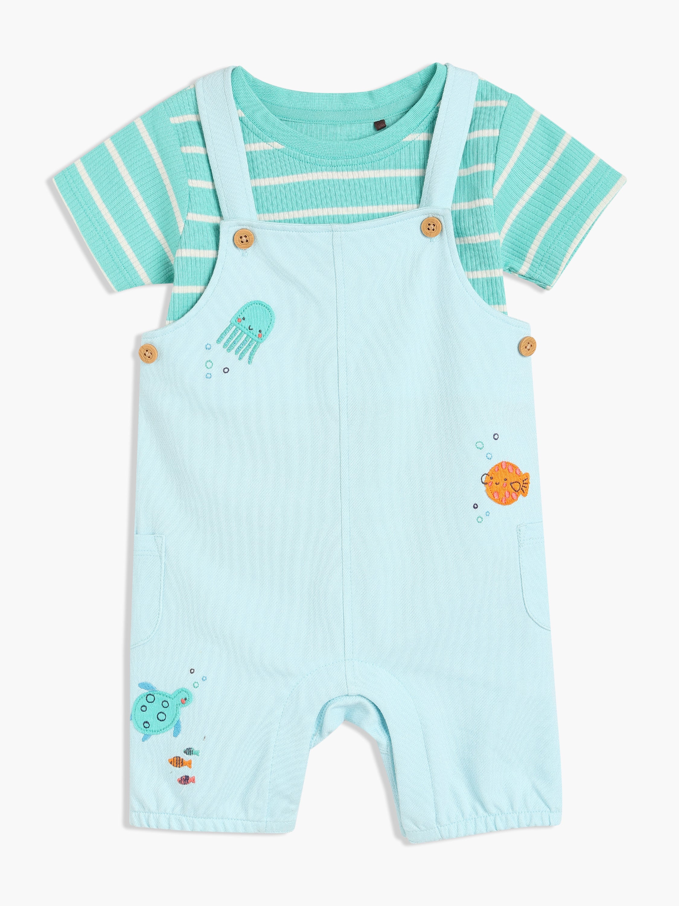 Boys Multi Dungaree Set