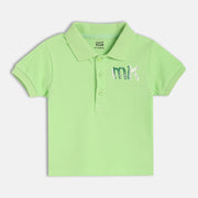 Boys Green Short Sleeve Polo