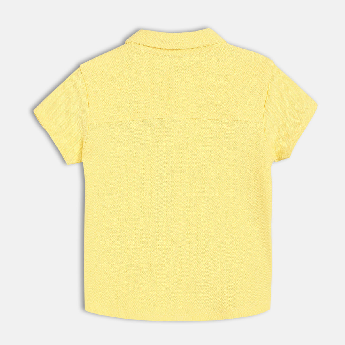 Boys Yellow Collar Short Sleeve Shirt