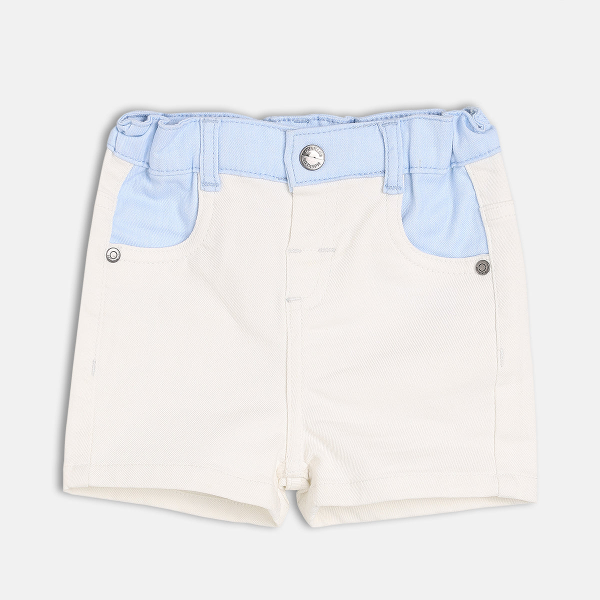 Boys White Elasticated Shorts