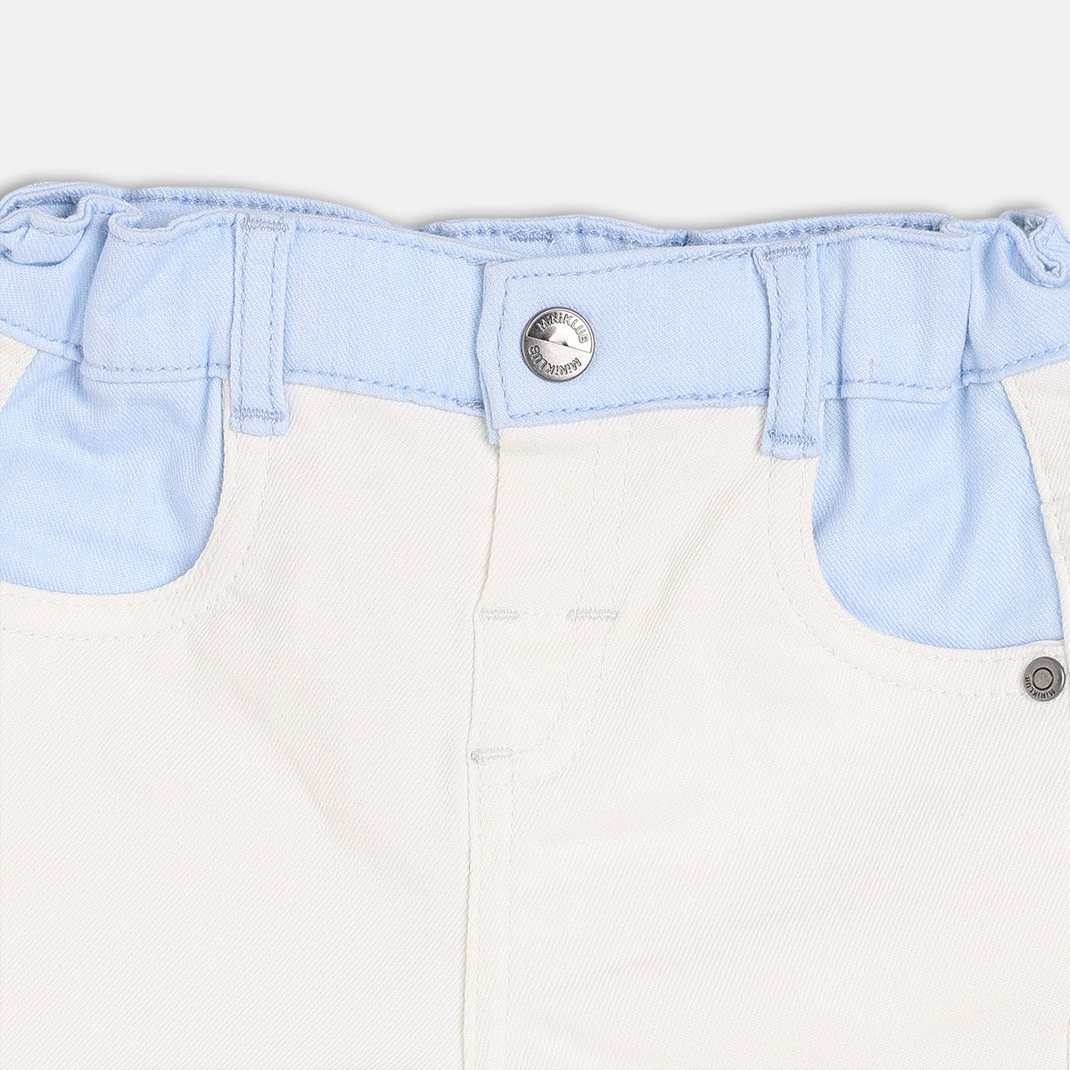 Boys White Elasticated Shorts