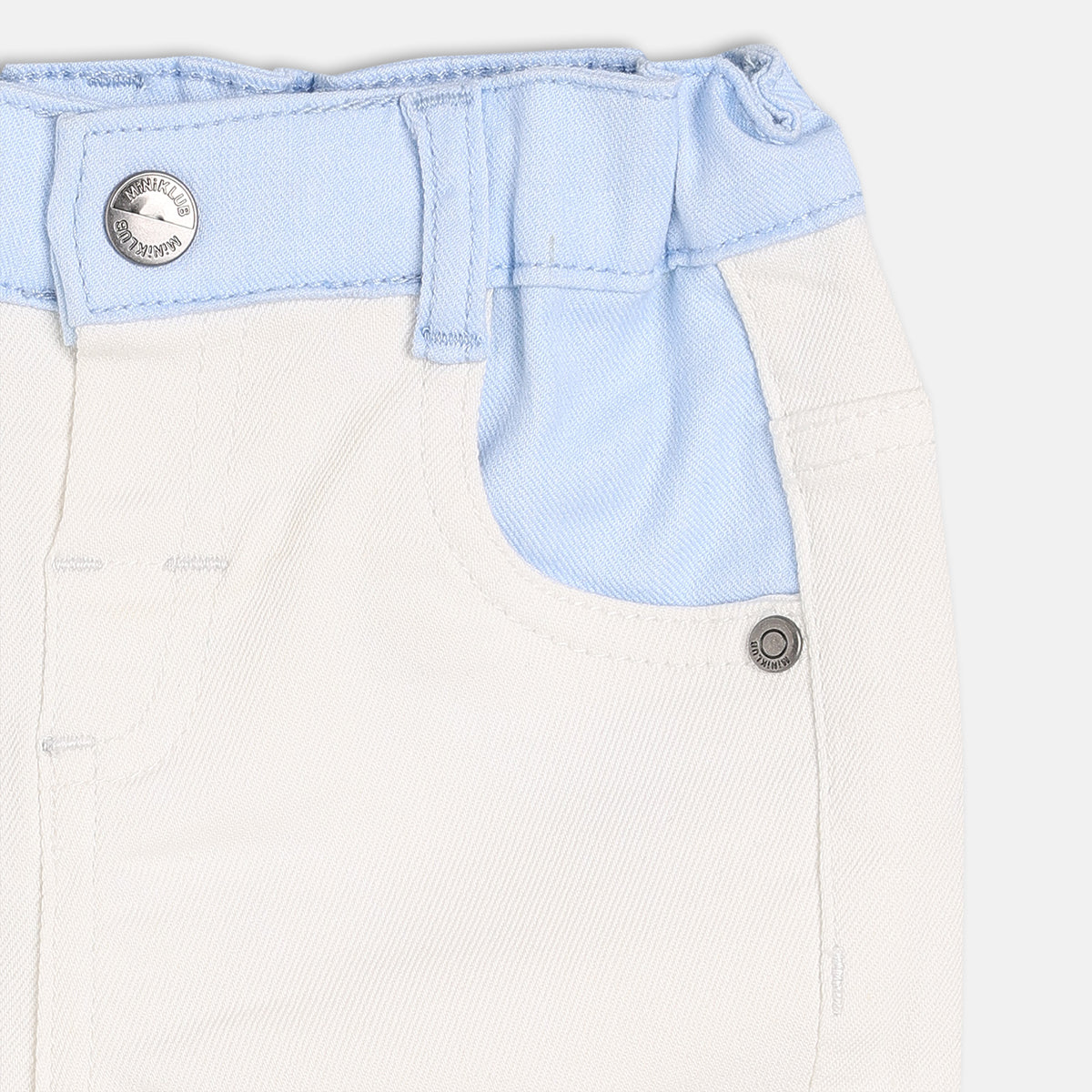 Boys White Elasticated Shorts