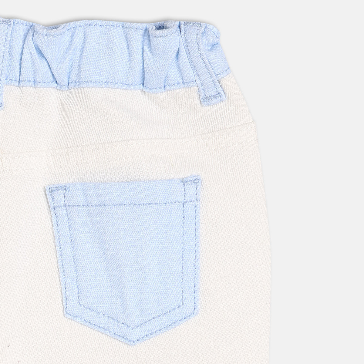 Boys White Elasticated Shorts