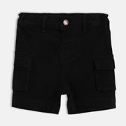 Boys Black Elasticated Shorts