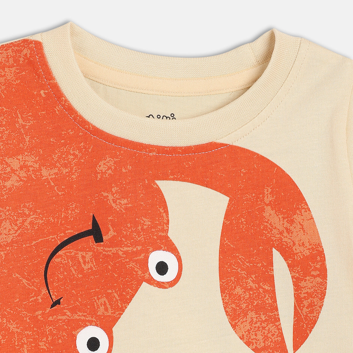 Boys Beige/Orange Short Sleeve T-Shirt