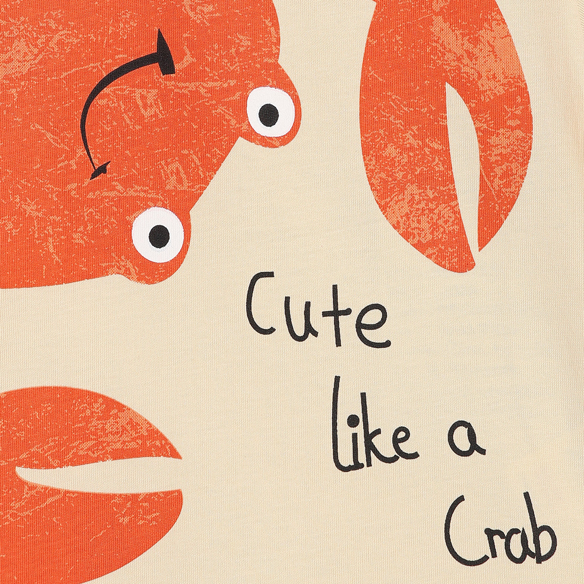 Boys Beige/Orange Short Sleeve T-Shirt