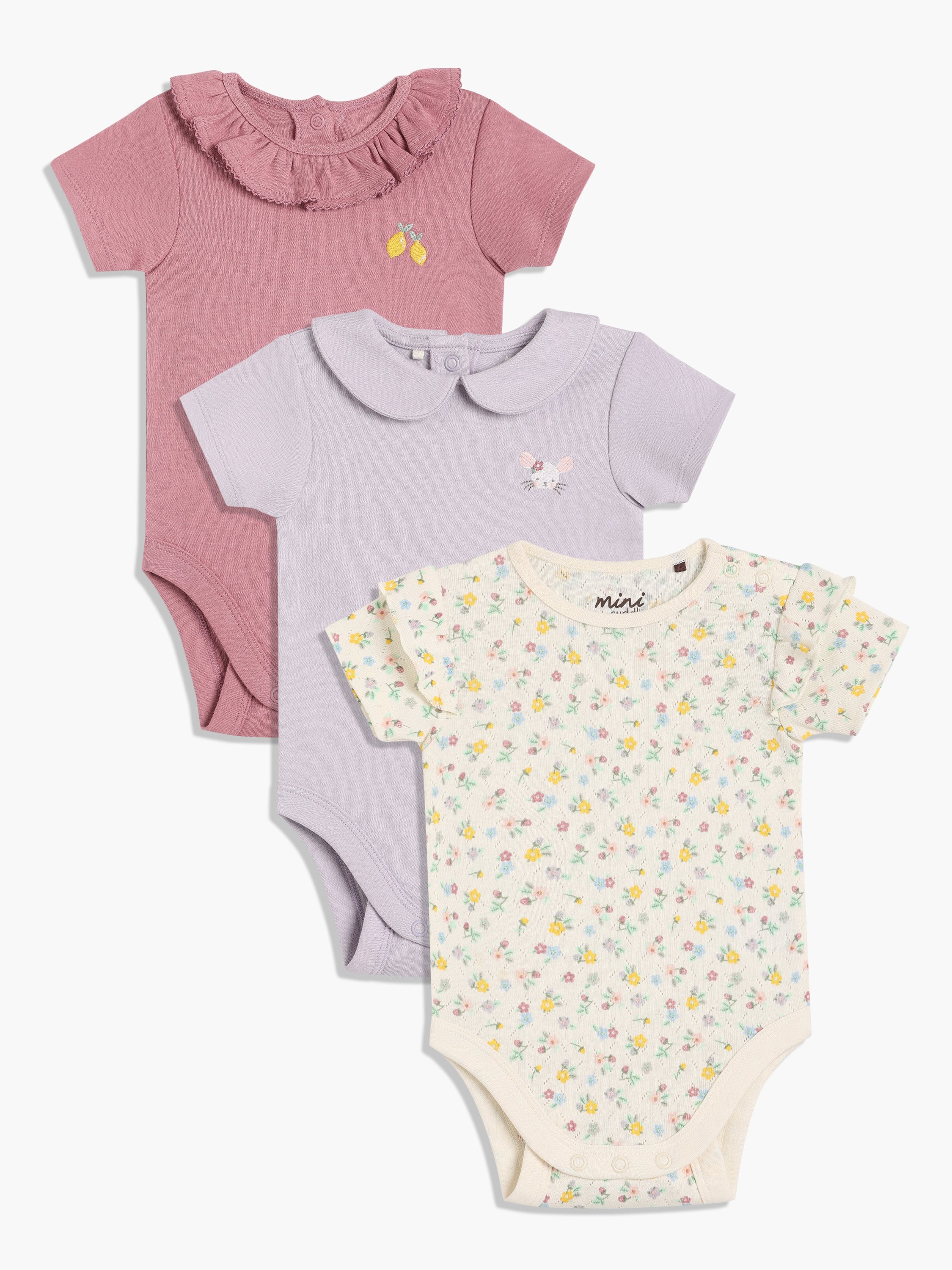 Girls 3 Pack Body Suit