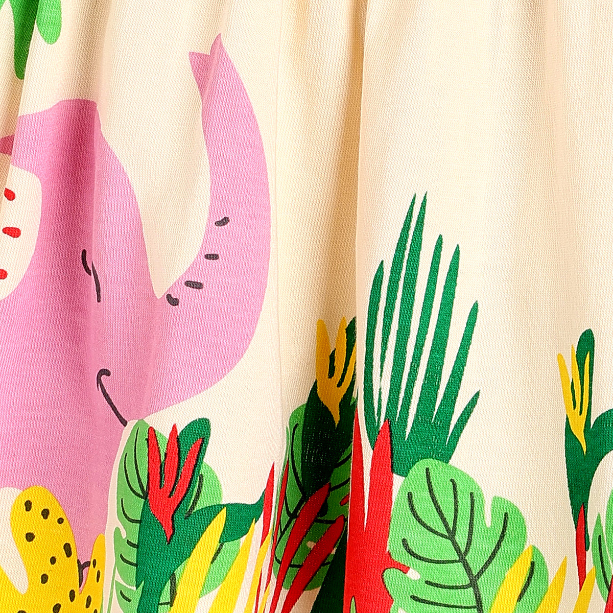 Girls Cream Frill Sleeve Dress