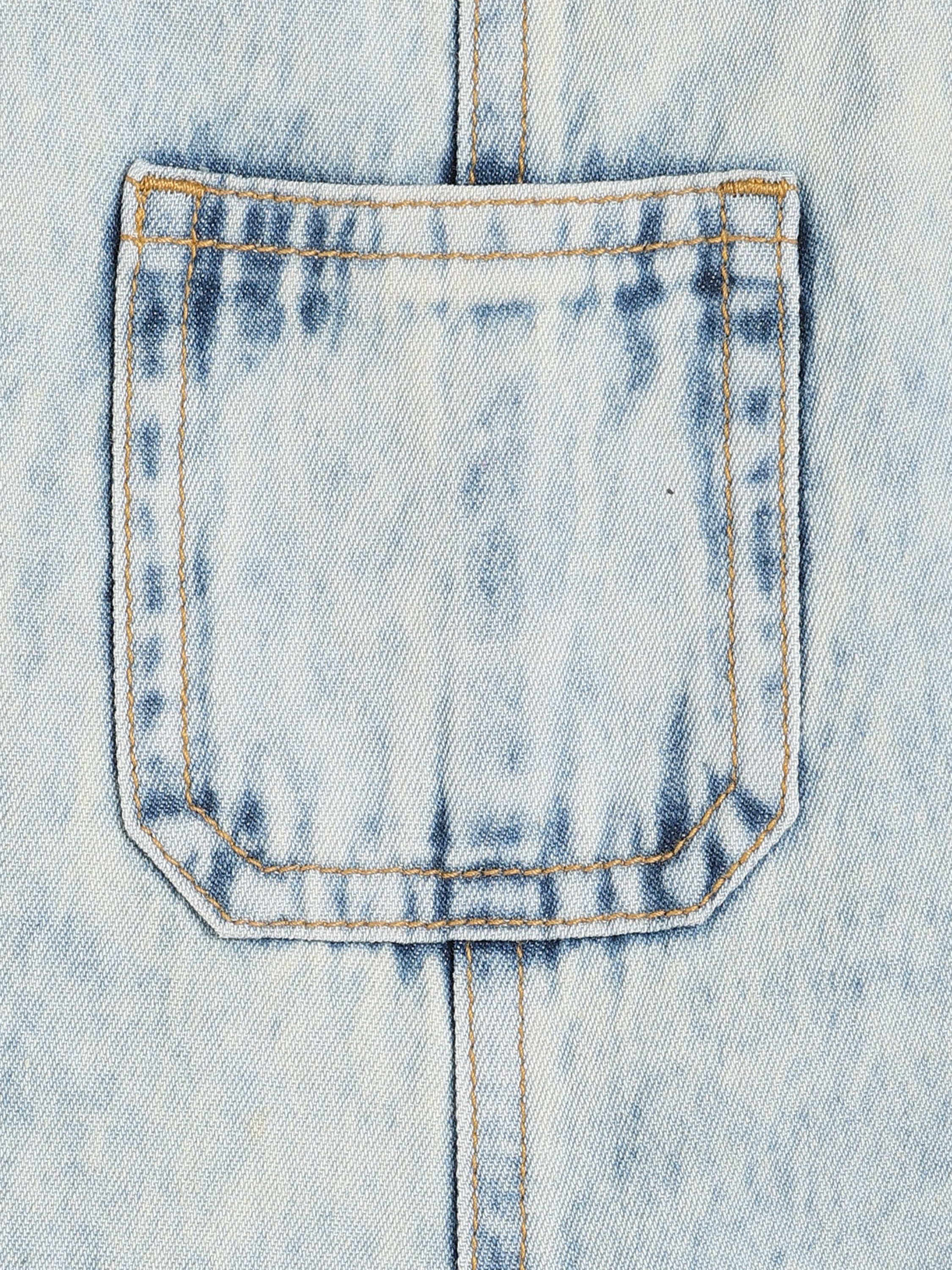 Girls Blue Dungaree Set