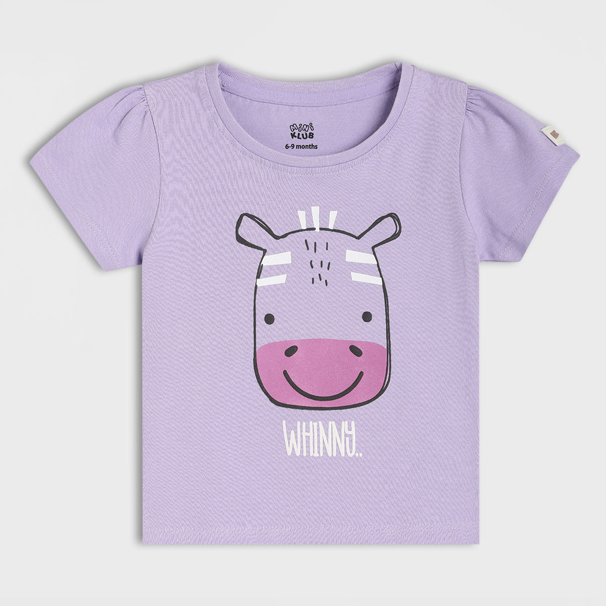 Girls Violet Short Sleeve Knit Top