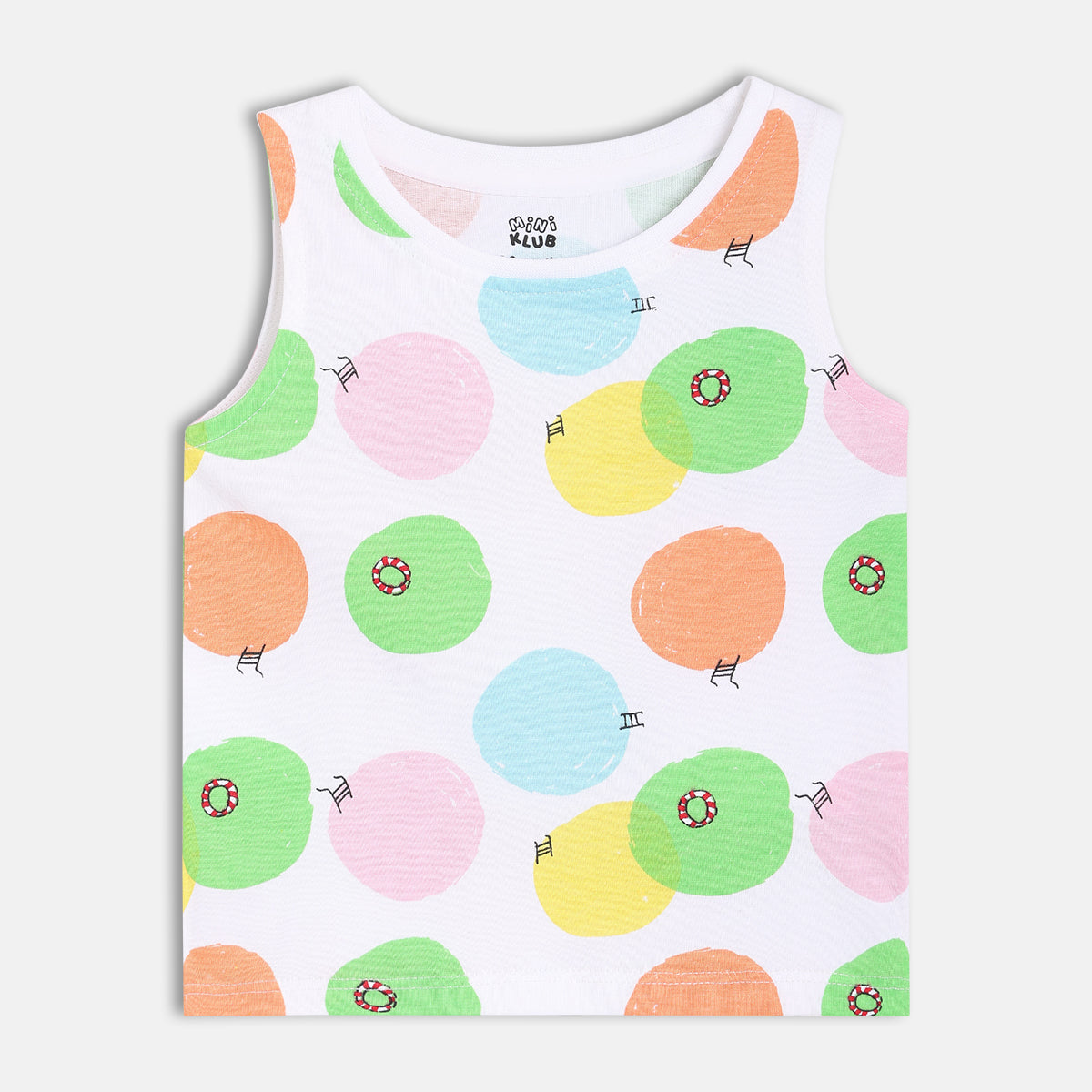 Girls White/Blue Pinny Set