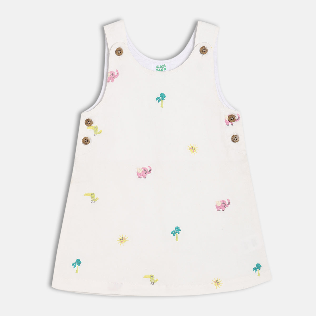 Girls Pink/White Pinny Set