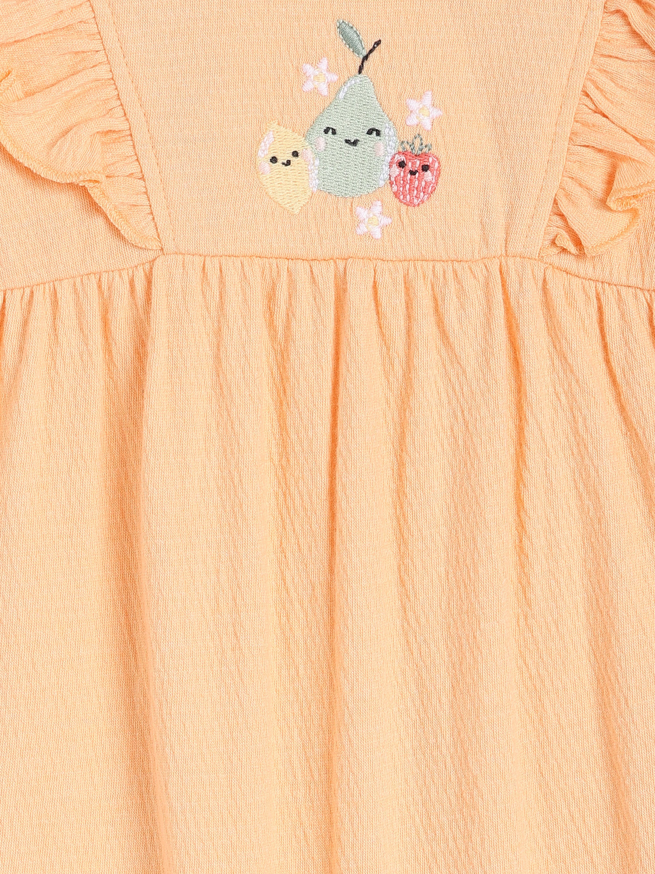 Girls Orange Romper