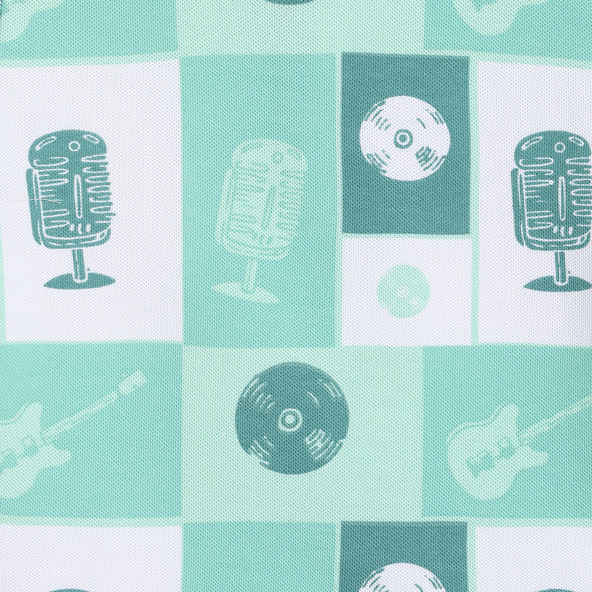 Boys White/Green Polo