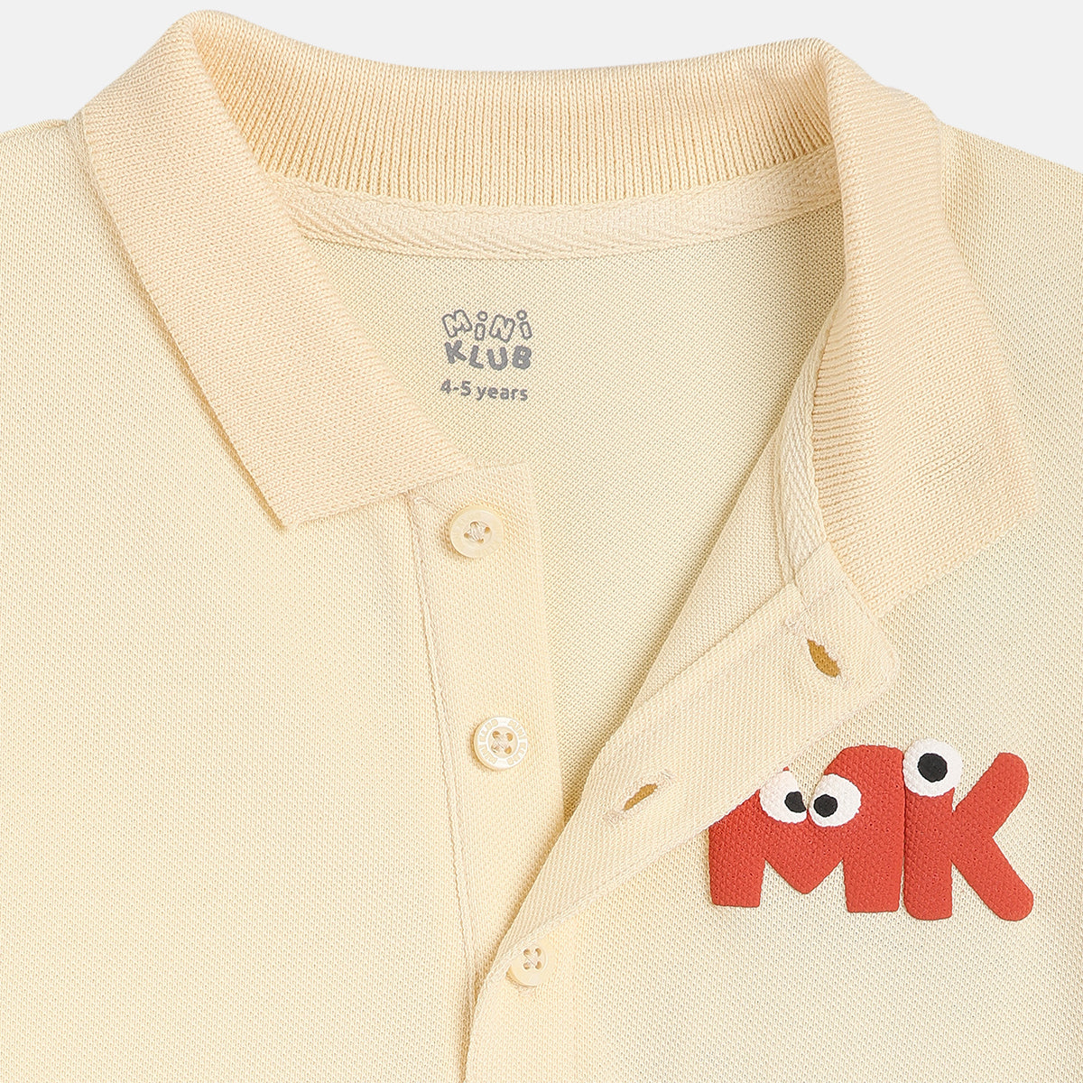 Boys Beige Short Sleeve Polo