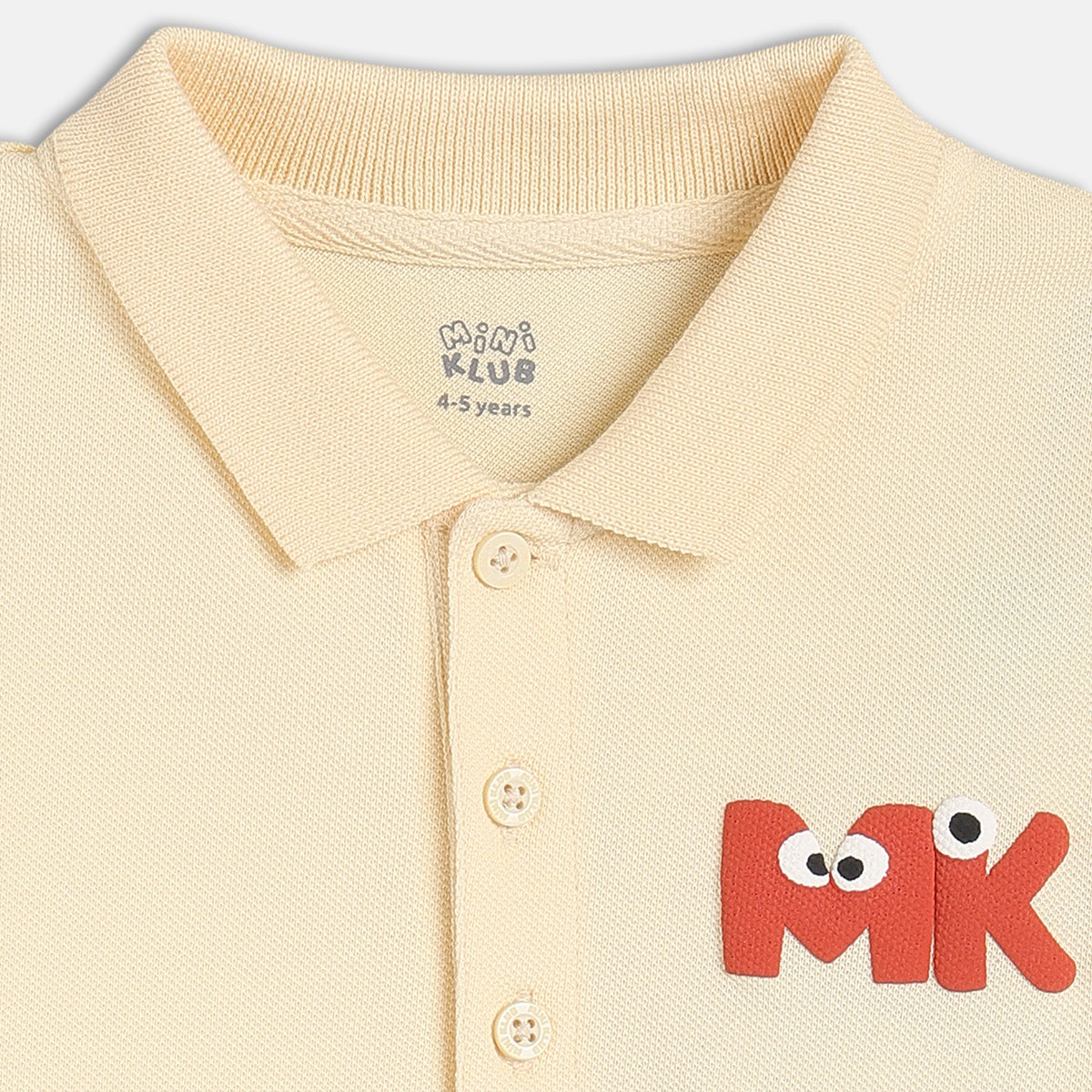 Boys Beige Short Sleeve Polo