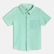 Boys Light Blue Short Sleeve Shirt