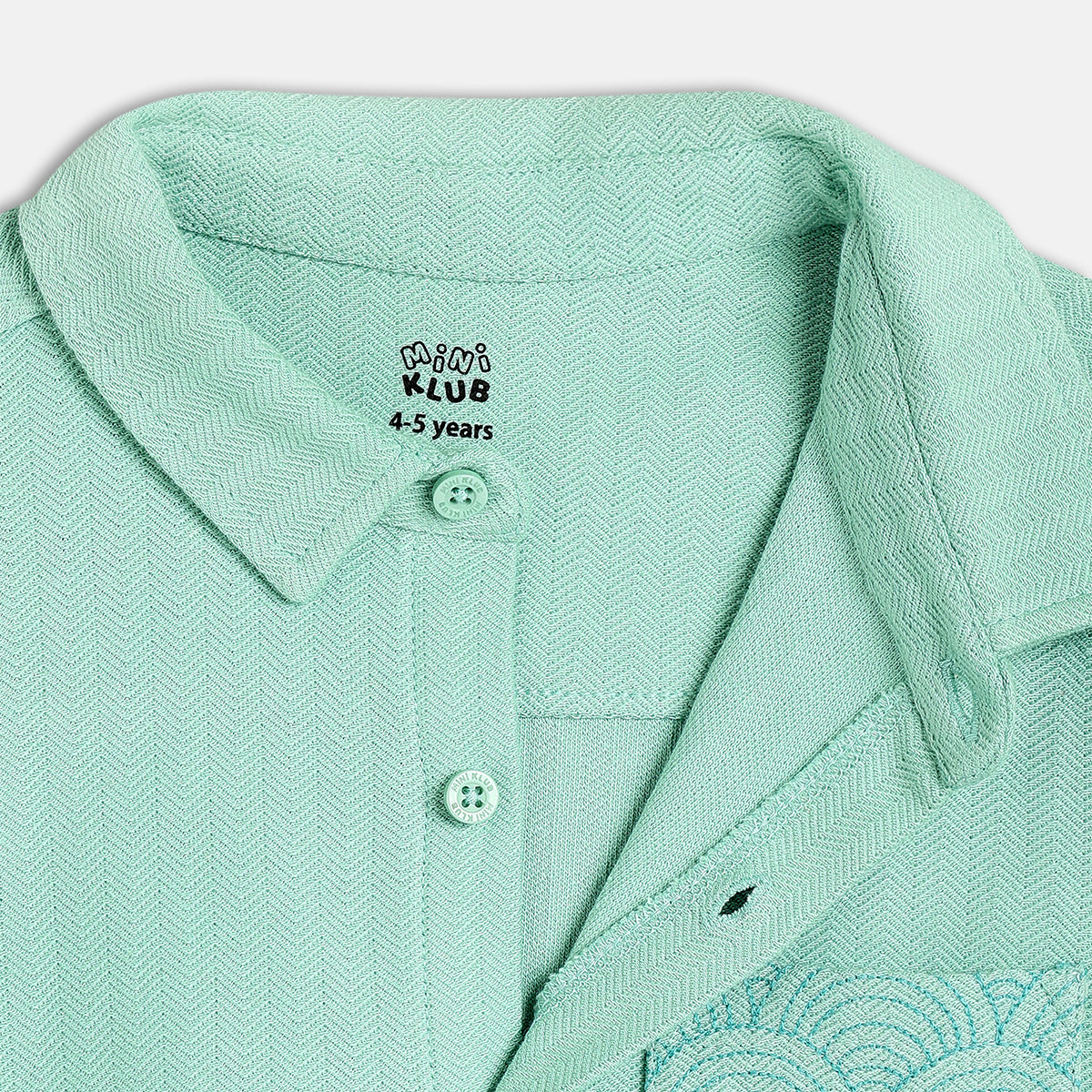 Boys Light Blue Short Sleeve Shirt