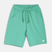 Boys Green Thigh Length Shorts