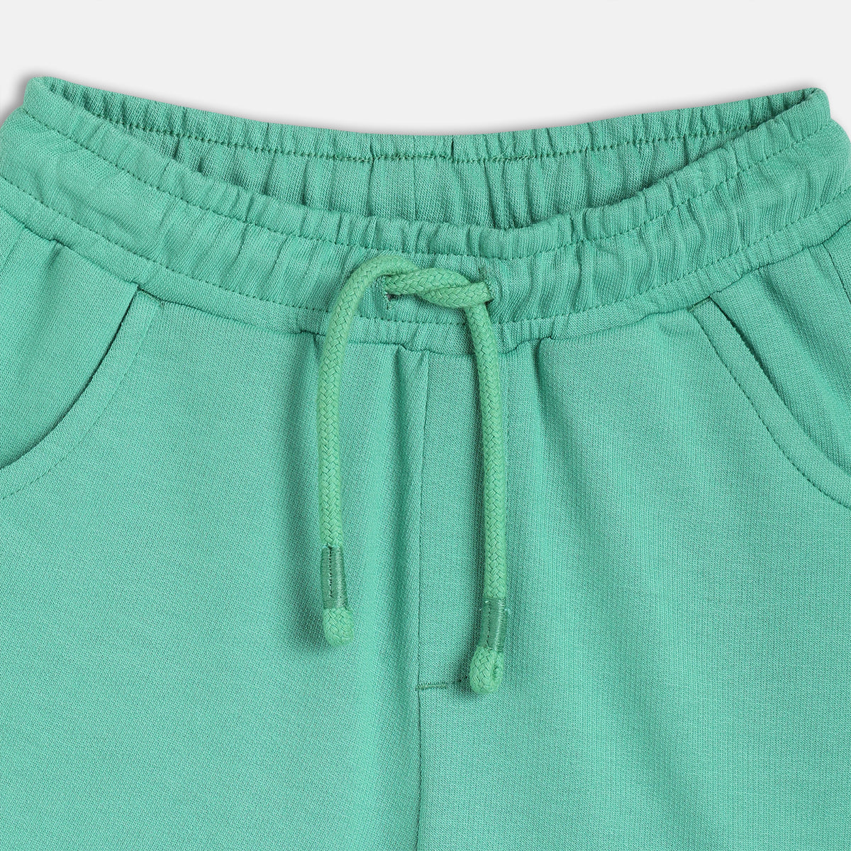 Boys Green Thigh Length Shorts