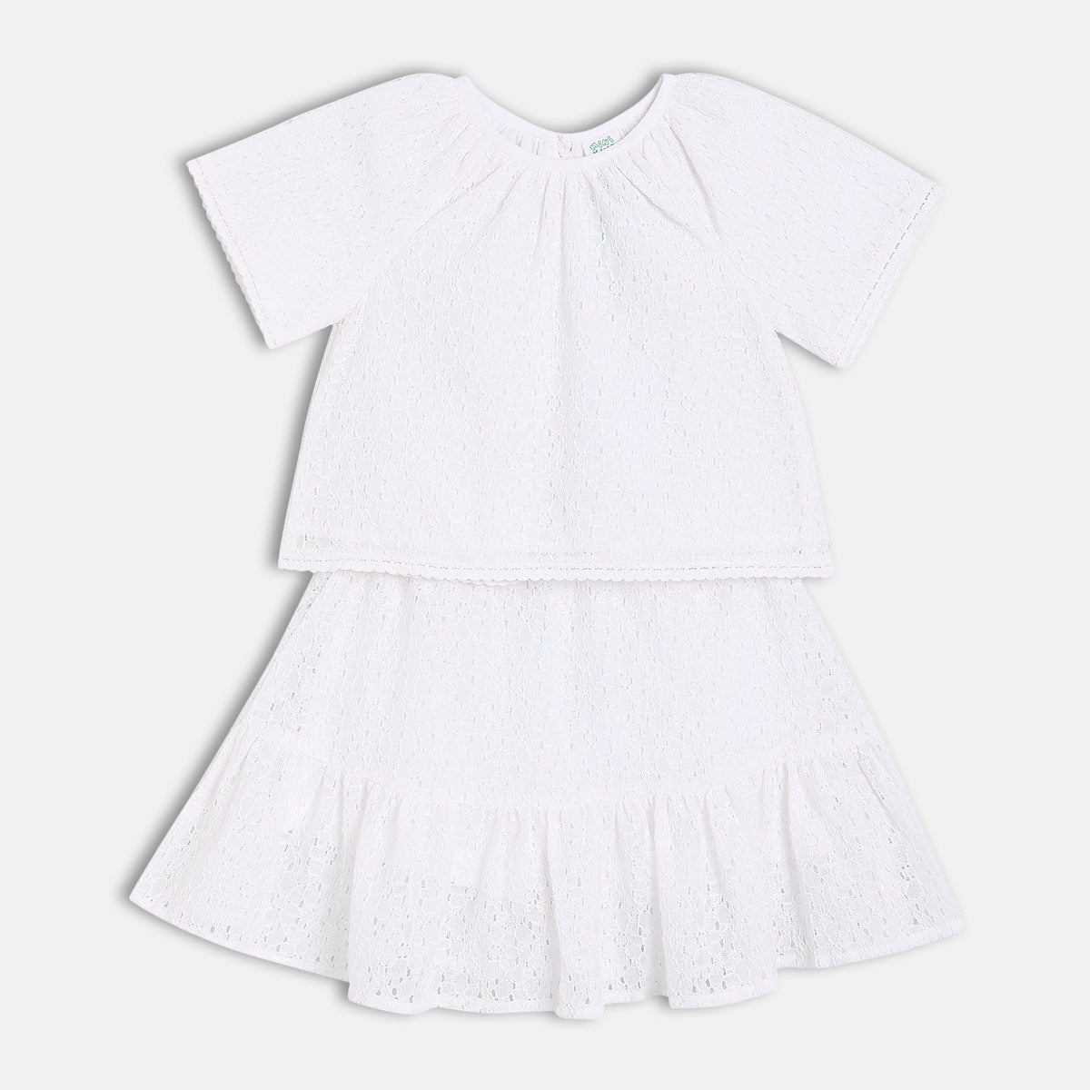 Girls White Lounge Wear