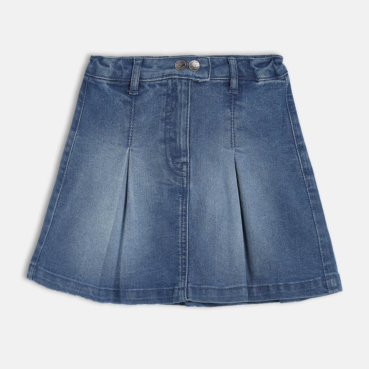 Girls Light Blue Elasticated Skirt