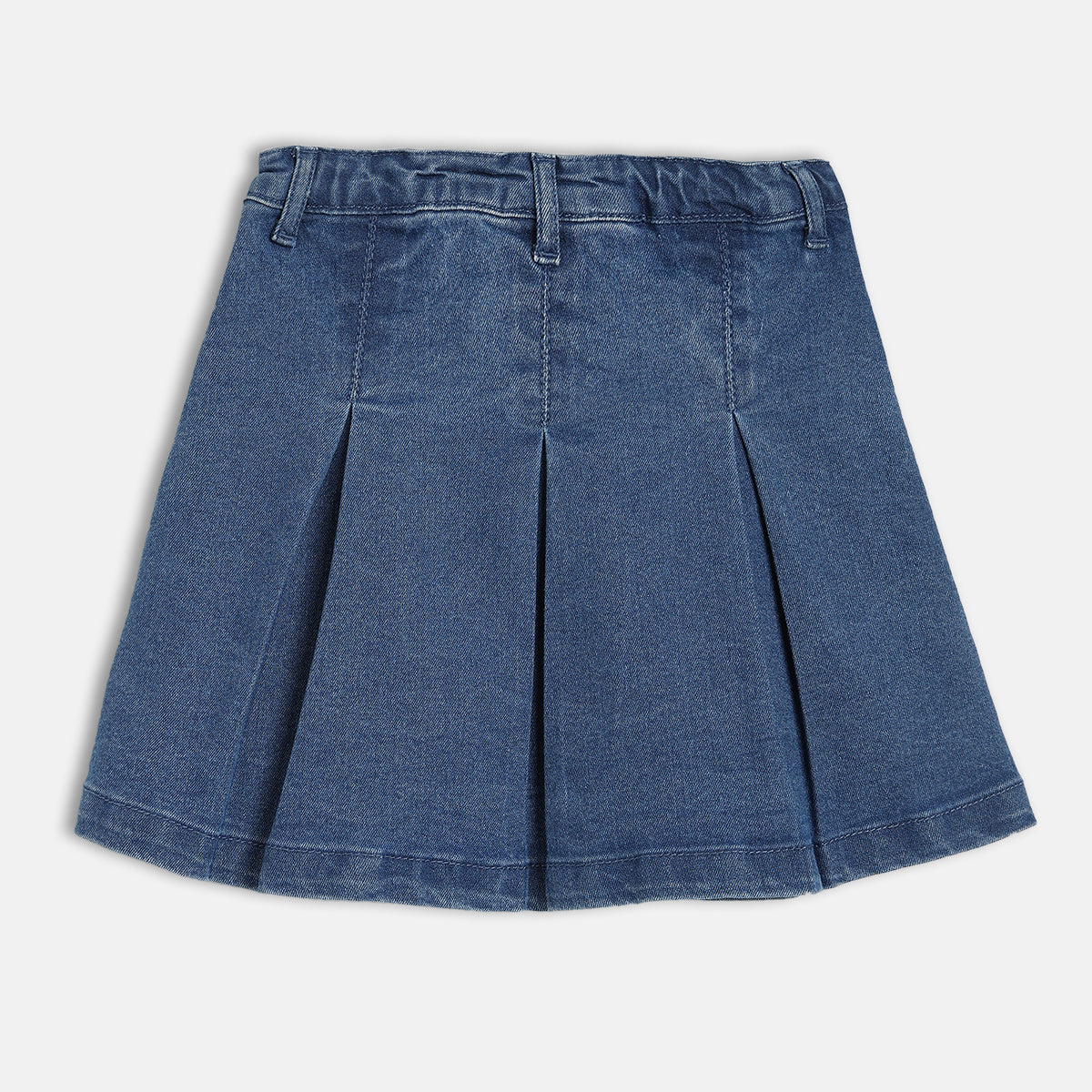 Girls Light Blue Elasticated Skirt