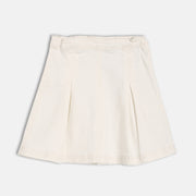 Girls White Elasticated Skirt