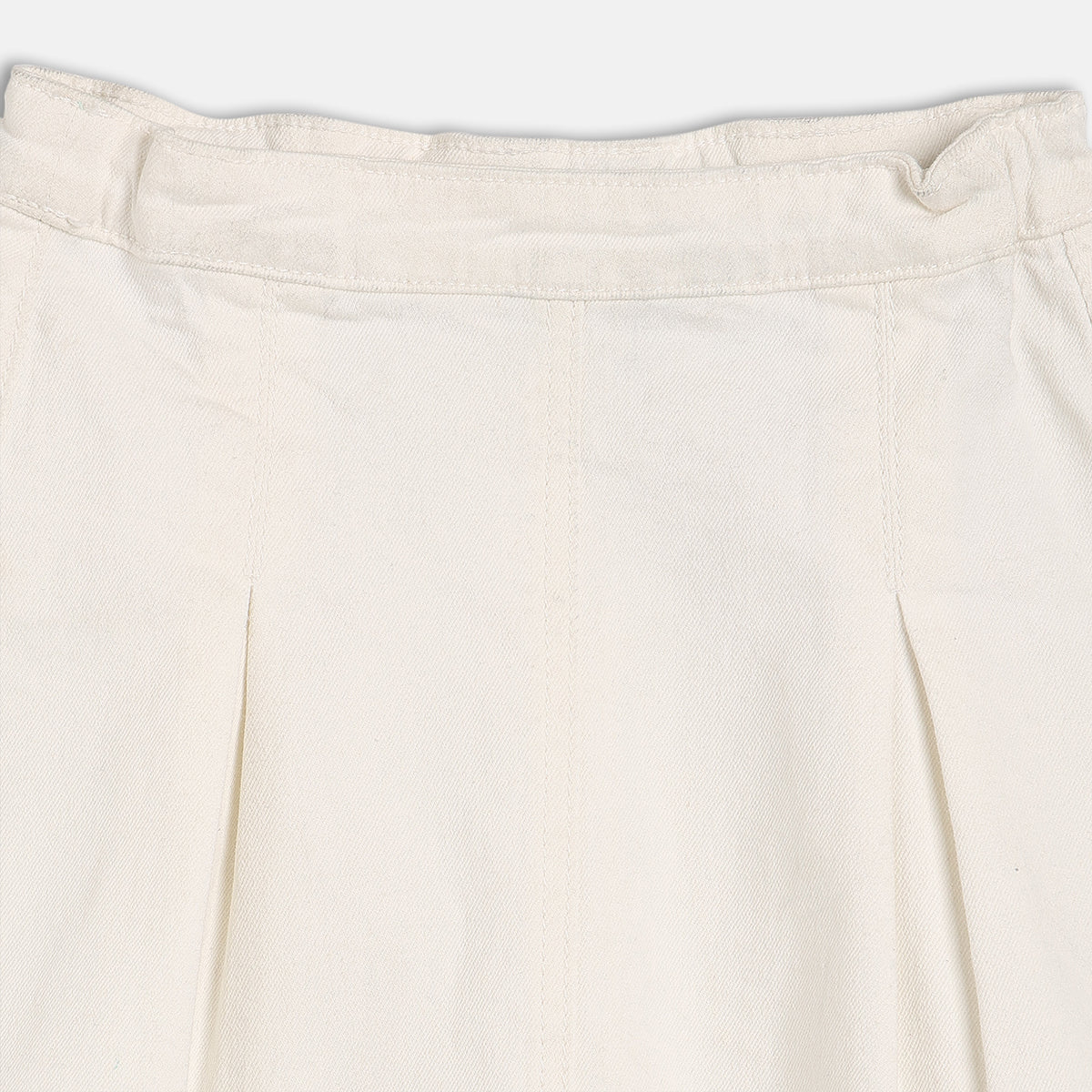 Girls White Elasticated Skirt